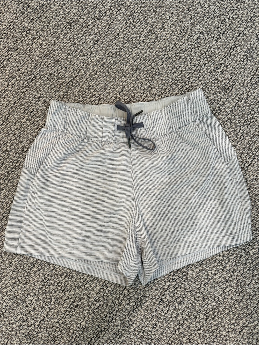 lululemon athletica Light Gray Heathered Drawstring Athletic Shorts